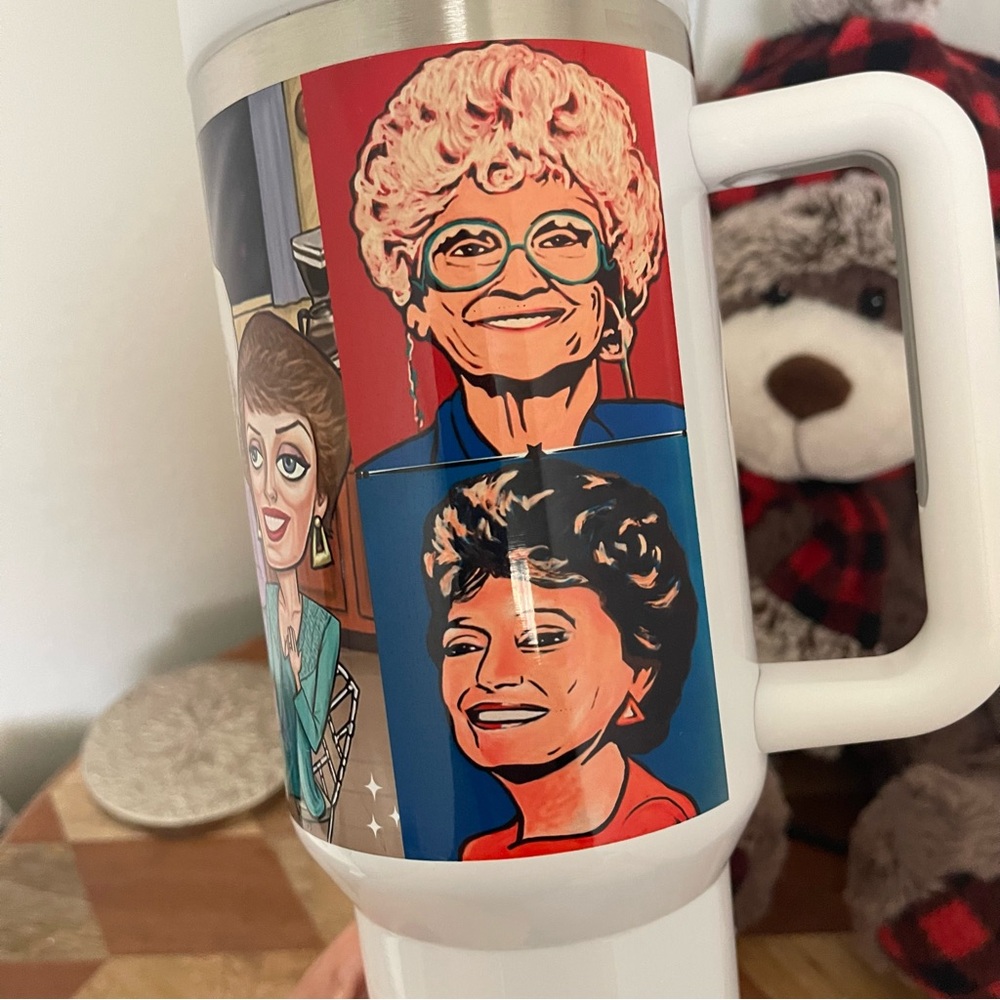 TV Show Golden Girls 40 oz Tumbler/Water bottle/Mug with handle and straw.Birthd - Picture 7 of 9